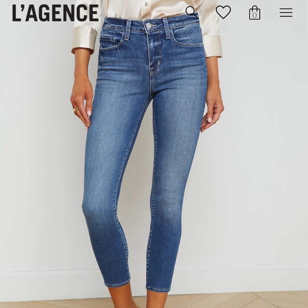 L'agence Margot Cropped Skinny Jean Size 30